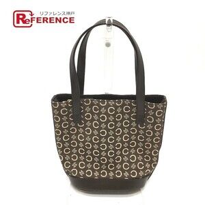 Celine Macadam Handbag Brown Canvas Leather